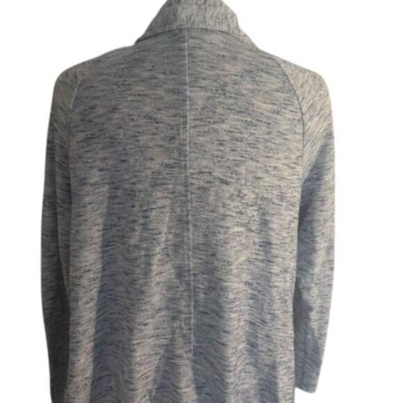 LOFT Blue Space Dyed Draped Cardigan Sweater Size Large - Picture 3 of 5